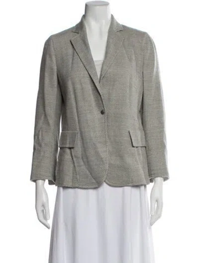 Pre-owned Akris Punto Printed Blazer In Green