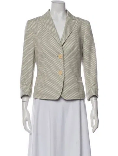 Pre-owned Akris Punto Printed Blazer In Neutral