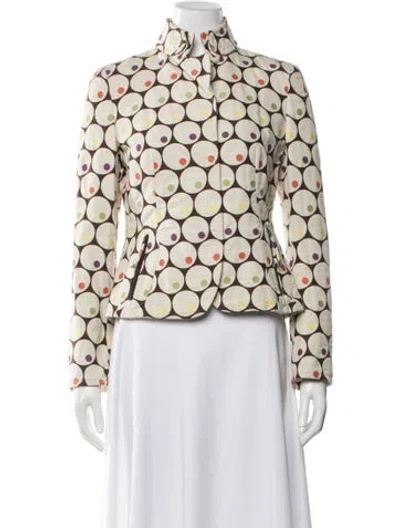Pre-owned Akris Punto Printed Blazer In Neutral