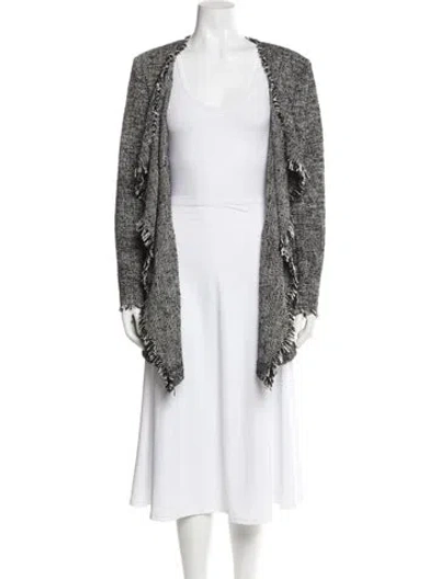 Pre-owned Akris Punto Printed Coat In Black