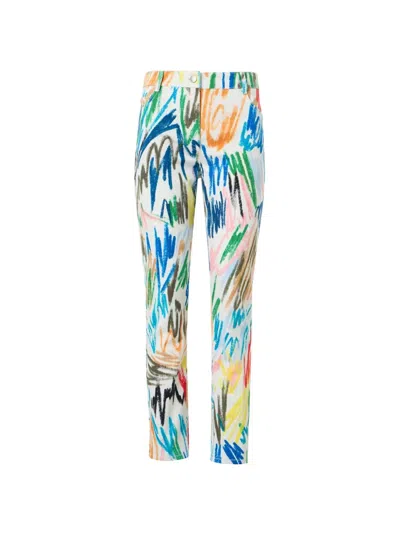 Akris Punto Printed Cropped Trousers In Multi