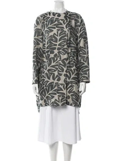 Pre-owned Akris Punto Printed Evening Jacket In Green
