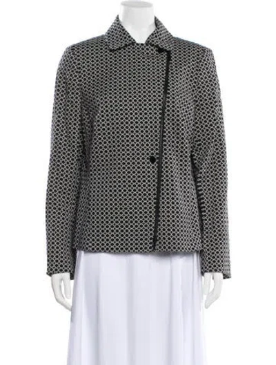 Pre-owned Akris Punto Printed Jacket In Black