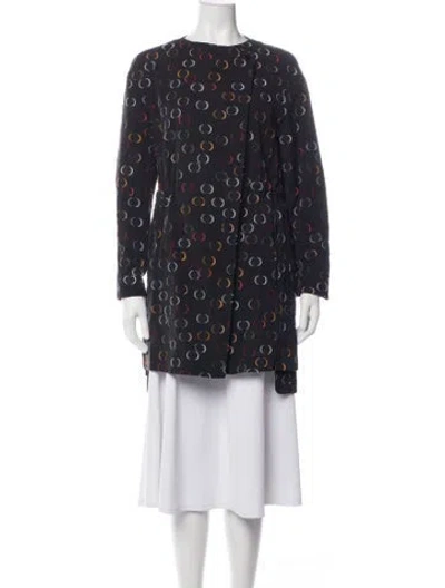 Pre-owned Akris Punto Printed Jacket In Blue