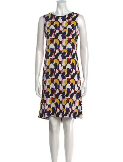 Pre-owned Akris Punto Printed Knee-length Dress In Black
