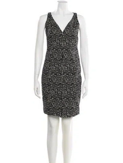 Pre-owned Akris Punto Printed Knee-length Dress In Black
