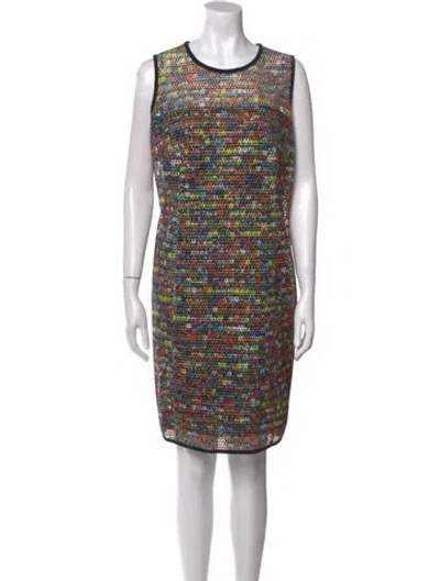 Pre-owned Akris Punto Printed Knee-length Dress In Neutral