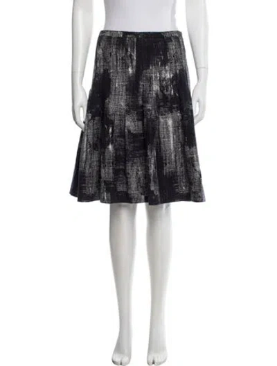Pre-owned Akris Punto Printed Knee-length Skirt In Black