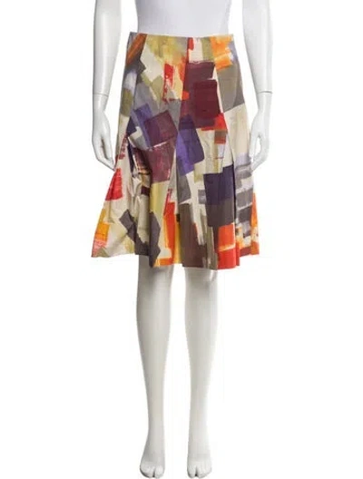 Pre-owned Akris Punto Printed Knee-length Skirt In Neutral