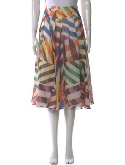 Pre-owned Akris Punto Printed Knee-length Skirt In Pink