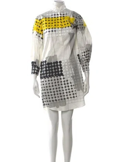 Pre-owned Akris Punto Printed Mini Dress In Multi