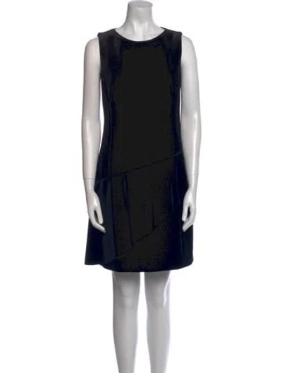 Pre-owned Akris Punto Printed Mini Dress W/ Tags In Blue