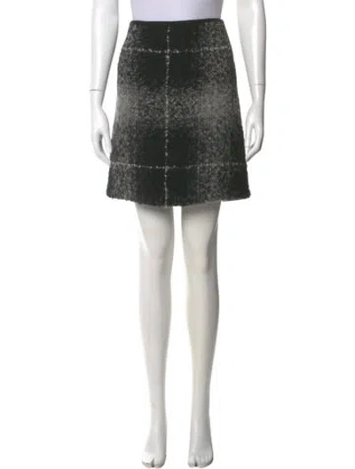 Pre-owned Akris Punto Printed Mini Skirt In Black