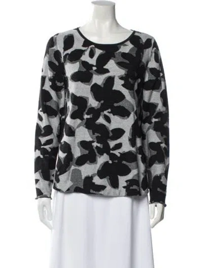 Pre-owned Akris Punto Printed Scoop Neck Sweater In Multi