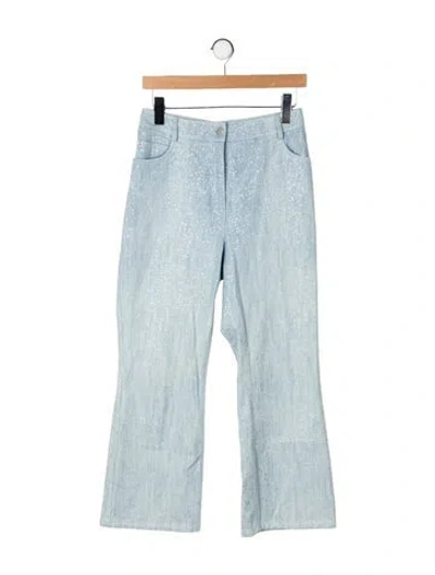 Pre-owned Akris Punto Printed Wide Leg Pants In Blue