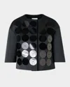 Akris Punto Record Dot Embellished Techno Taffeta Jacket In Black
