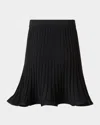 Akris Punto Reversed Rib Knit Mini Skirt In Black