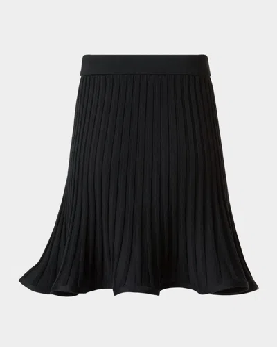 Akris Punto Reversed Rib Knit Mini Skirt In Black