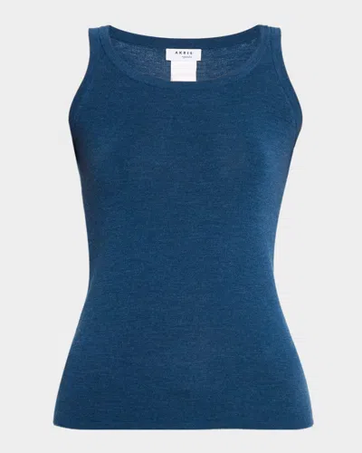 Akris Punto Rib Knit Tank Top In Blue