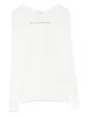 Akris Punto Ribbed V-neck Sweat In White