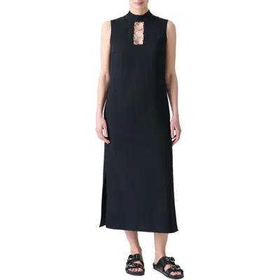 AKRIS PUNTO AKRIS PUNTO RING YOKE VIRGIN WOOL MIDI DRESS