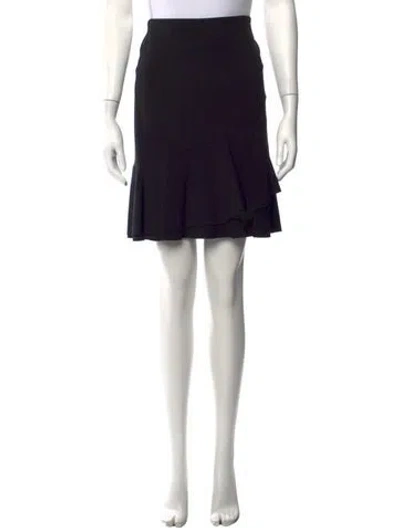 Pre-owned Akris Punto Ruffle Embellishment Mini Skirt In Black