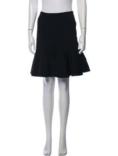Pre-owned Akris Punto Ruffle Embellishment Mini Skirt In Black