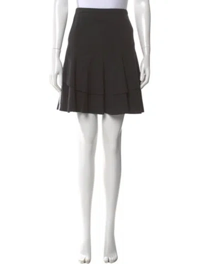 Pre-owned Akris Punto Ruffle Embellishment Mini Skirt In Gray