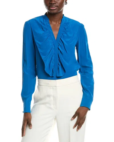 Akris Punto Ruffle Silk Blouse