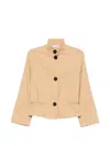 Akris Punto Ruffled Button-front Jacket In Neutral