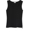 Akris Punto Scoop Neck Crepe Tank In Black