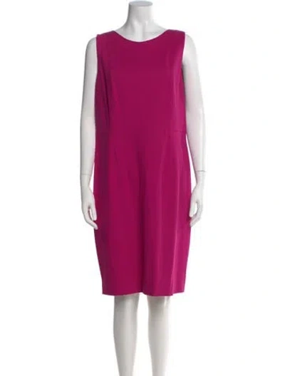Pre-owned Akris Punto Scoop Neck Knee-length Dress In Pink