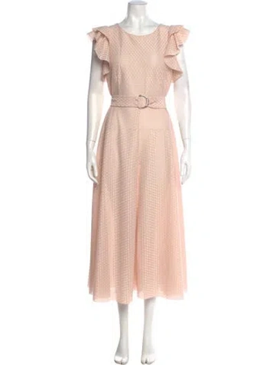Pre-owned Akris Punto Scoop Neck Long Dress In Pink