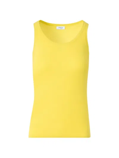 Akris Punto Scoop-neck Top In Yellow