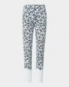 Akris Punto Scribble Daisy Print Skinny-leg Ankle Jeans In Black