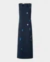 Akris Punto Sequin Dot Heavy Crepe Midi Dress