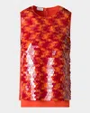 Akris Punto Sequined Mini Dress In Orange