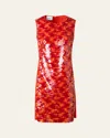 Akris Punto Sequined Mini Dress In Orange
