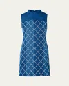 Akris Punto Diamond Jacquard Cotton Sheath Dress