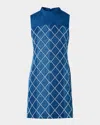 Akris Punto Diamond Jacquard Cotton Sheath Dress