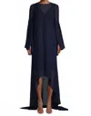 Akris Punto Sheer Long Sleeve Dress With Liner In Navy In Blue