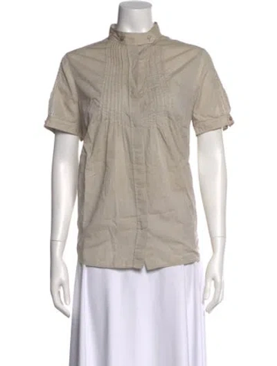 Pre-owned Akris Punto Short Sleeve Blouse In Neutral