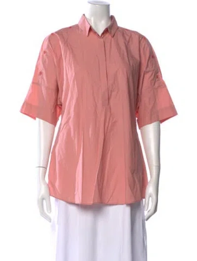 Pre-owned Akris Punto Short Sleeve Blouse In Pink