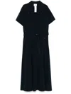 Akris Punto Short-sleeve Midi Dress In Blue