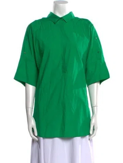 Pre-owned Akris Punto Short Sleeve Polo In Green