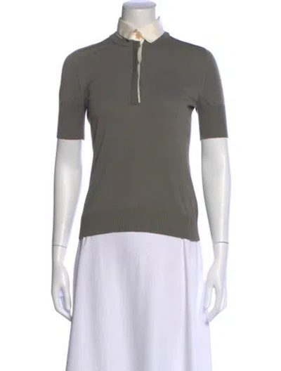 Pre-owned Akris Punto Short Sleeve Polo In Green