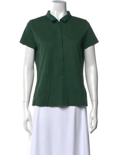Pre-owned Akris Punto Short Sleeve Polo In Green