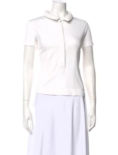 Pre-owned Akris Punto Short Sleeve Polo In Neutral