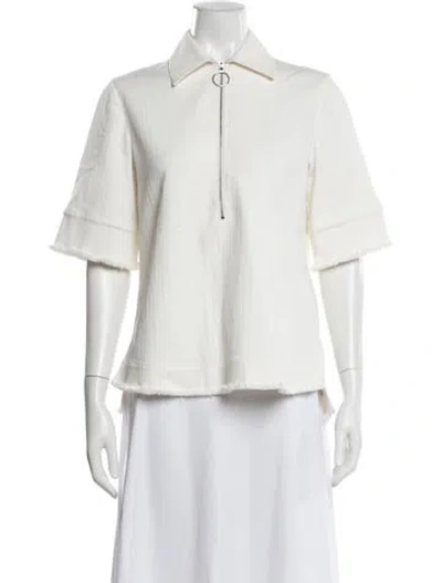 Pre-owned Akris Punto Short Sleeve Polo In Neutral