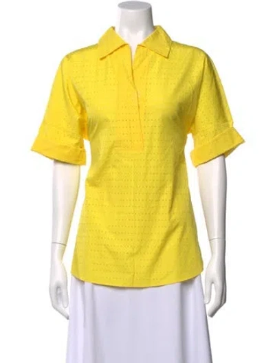 Pre-owned Akris Punto Short Sleeve Polo In Yellow